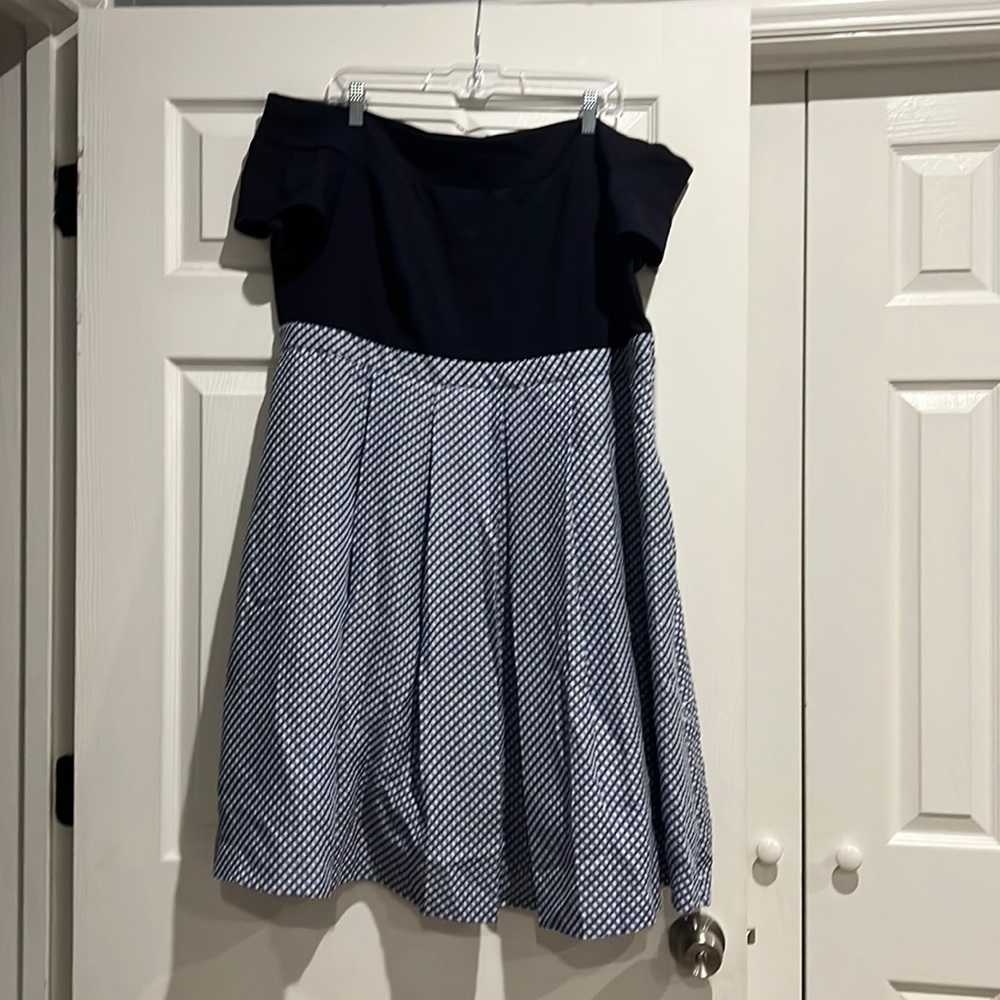 ModCloth off the shoulder pleated dress
